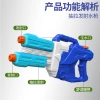Children's water gun, pull-out water spray, boys and girls, summer beach water fight, outdoor water play, toy backpack water gun Specification image